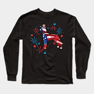 Great Dane Uncle Sam Hat 4Th Of July Long Sleeve T-Shirt